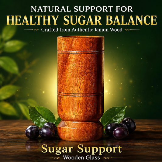 Sugar Balance Jamun Wood Water Glass (100% Natural)