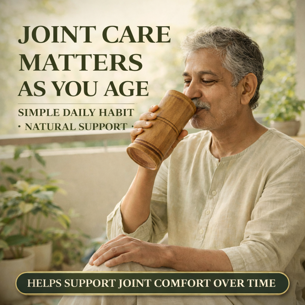 Joint Pain Relief Wooden Water Glass