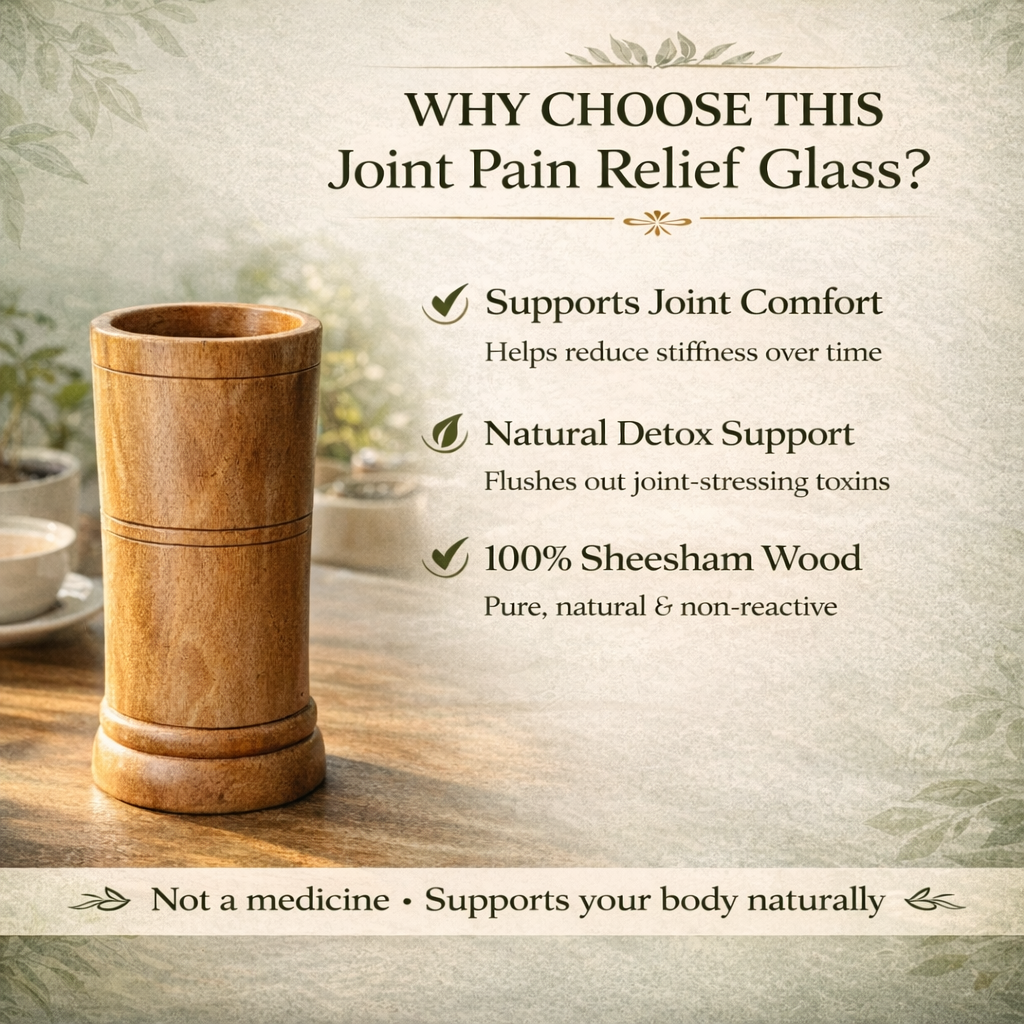 Joint Pain Relief Wooden Water Glass